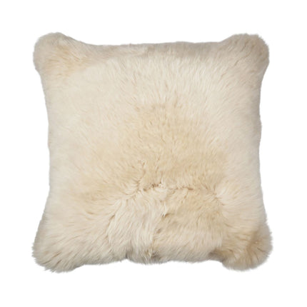 Sheepskin Cushion | Long Wool | New Zealand | 50x50 cm Linen