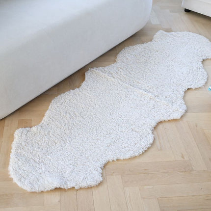  Double Sheepskin Rug | New Zealand | Short Wool curly | 170x60 cm Pearl