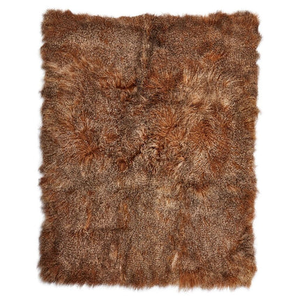 Throw of Curly Sheepskin |140x180 cm Sunset