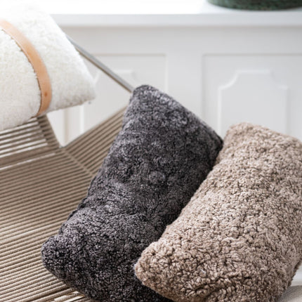 Sheepskin Cushion | Short Wool | New Zealand | 35x45 cm Mushroom