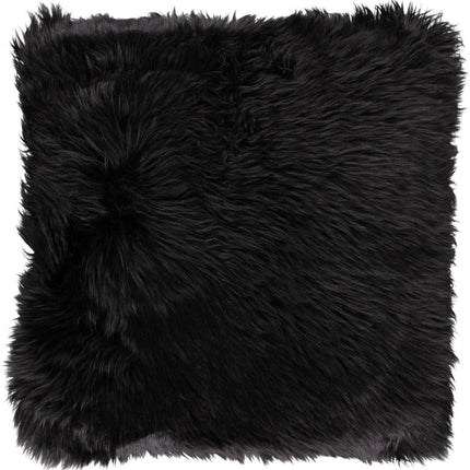 Long-Wool Cushion | New Zealand Sheepskin | 35x35 cm Black