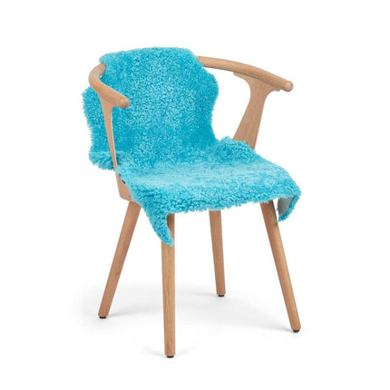 New Zealand Sheepskin | Short Wool | Dyed | 90 cm Coral Peacock