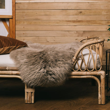 Merino Sheepskin | Long Wool | prox. 100x60 cm Taupe