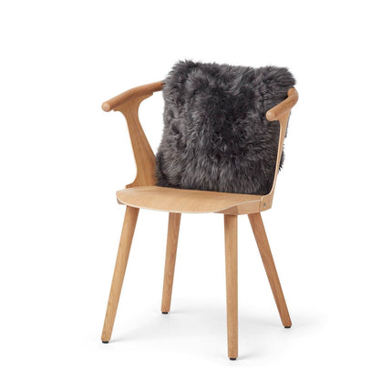 Sheepskin Cushion | Long-Haired | New Zealand | 40x40 cm Steel