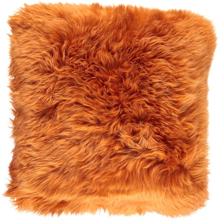 Long-Wool Cushion | New Zealand Sheepskin | 35x35 cm Rust