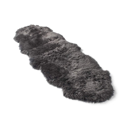 Merino Doppeltes Lammfell | Langhaar | Neuseeland | 170x60 cm Stahl