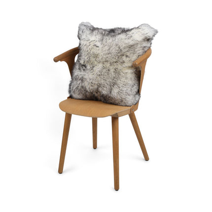 Sheepskin Cushion | Long Wool | New Zealand | 50x50 cm Black Tip