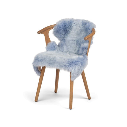 Merino Sheepskin | Long Wool | prox. 100x60 cm Blue-Grey