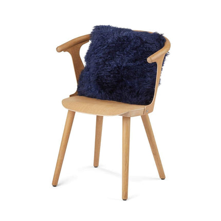 Sheepskin Cushion |Tibetan | 40x40cm Navy