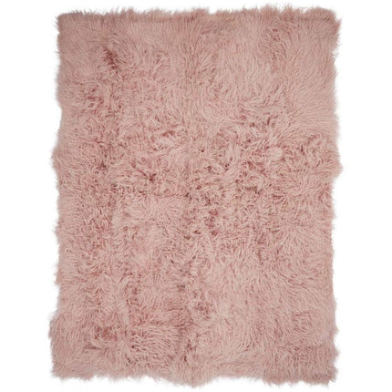 Throw of Curly Sheepskin |140x180 cm Rosa