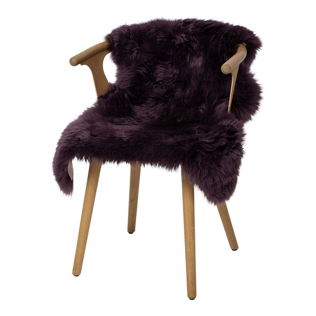 Merino Sheepskin | Long Wool | prox. 100x60 cm Aubergine