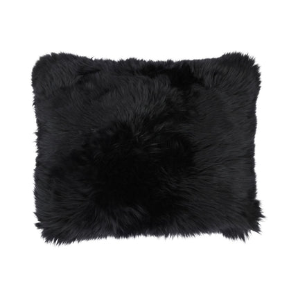 Sheepskin Cushion | Long Wool | New Zealand | 35x45 cm Black