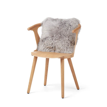 Sheepskin Cushion | Long-Haired | New Zealand | 40x40 cm Light/Ash/Grey