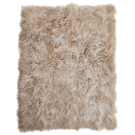Throw of Curly Mongolian Sheepskin |140x180 cm Arctic Sunrise