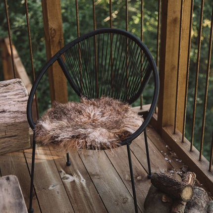 Tibetan Sheepskin Seat Cover | 38cm Burgundy