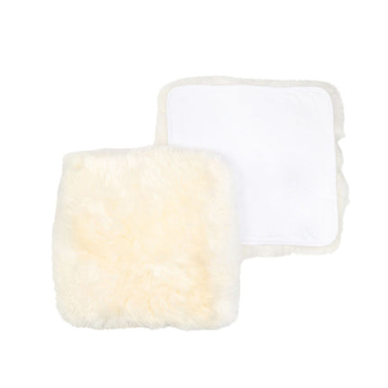 Seat Cover | With Backing | Long Wool | New Zealand | 40x40 cm Ivory