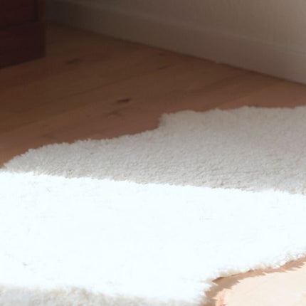  Double Sheepskin Rug | New Zealand | Short Wool curly | 170x60 cm Taupe