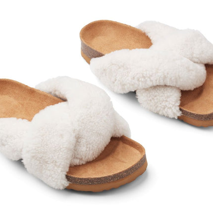Lilly Cross Slipper White