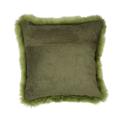 Sheepskin Cushion | Long Wool | New Zealand | 50x50 cm Green
