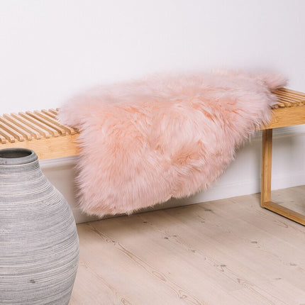 Merino Sheepskin Dyed | New Zealand | Long Wool | approx. 90x60 cm Fuchsia
