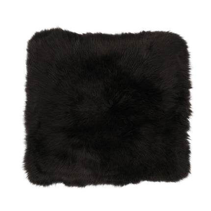 Seat Cover | With Backing | Long Wool | New Zealand | 40x40 cm Chocolate