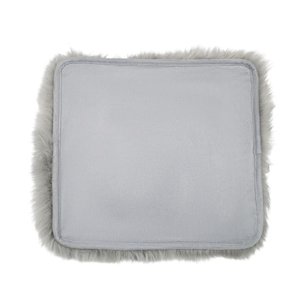 Seat Cover | With Backing | Long Wool | New Zealand | 40x40 cm Light Grey