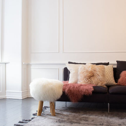 Tibetan Sheepskin | Curly | 85x50 cm Arctic Sunrise