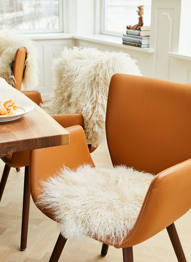 Seat Cover | Tibetan Long Wool | D35 cm Steel