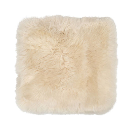 Seat Cover | With Backing | Long Wool | New Zealand | 40x40 cm Linen