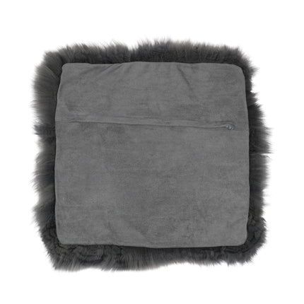 Cushion Cover | Long Wool | New Zealand | 40x40 cm Steel