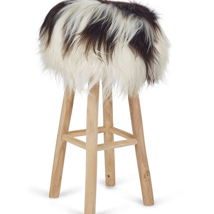 Long-Wool Stool Cover	| Icelandic Sheepskin Spotted