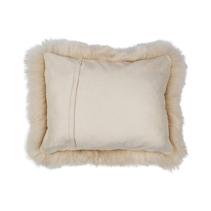 Sheepskin Cushion | Long Wool | New Zealand | 35x45 cm Linen