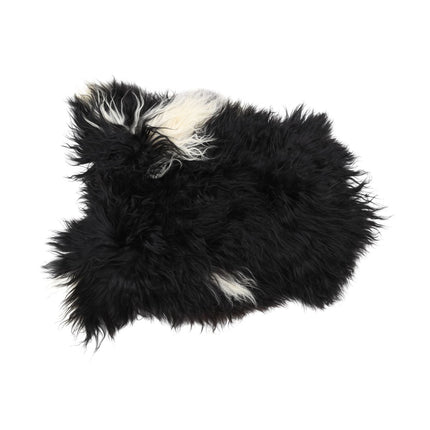 Icelandic Sheepskin | Long Wool | 90 cm Spotted (Black with White Spots)
