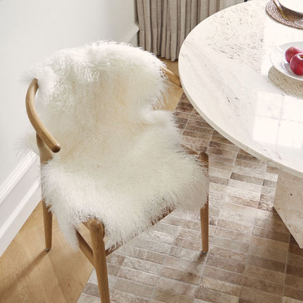 Tibetan Sheepskin | Curly | 85x50 cm Arctic Sunrise