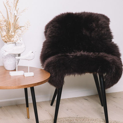 Merino Sheepskin | Long Wool | prox. 100x60 cm Chocolate