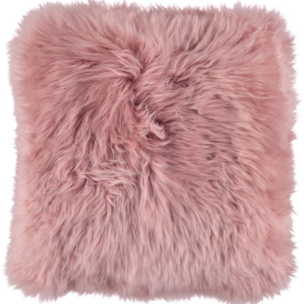 Long-Wool Cushion | New Zealand Sheepskin | 35x35 cm Rosa