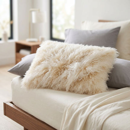 Curly Cashmere Cushion | 40x40 cm Arctic Sunrise/Dove