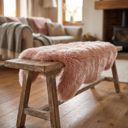Merino Double Sheepskin | Long Wool | 170x60 cm Rosa