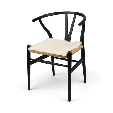 Short Wool Seat Cover | New Zealand | 40x40 cm White