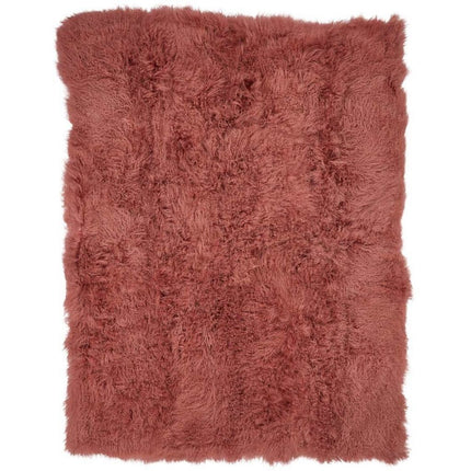 Throw of Curly Sheepskin |140x180 cm Old Rose