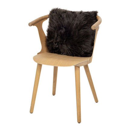 Sheepskin Cushion | Long-Haired | New Zealand | 40x40 cm Walnut