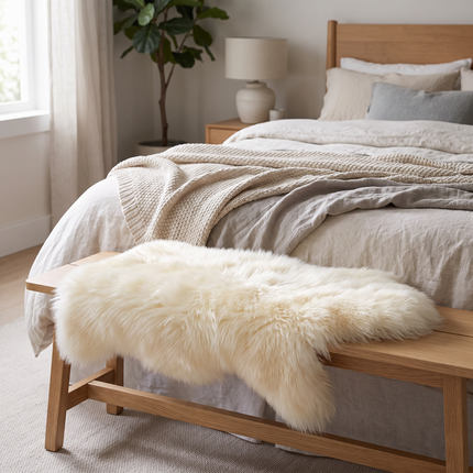New Zealand Sheepskin | 70+ cm Ivory