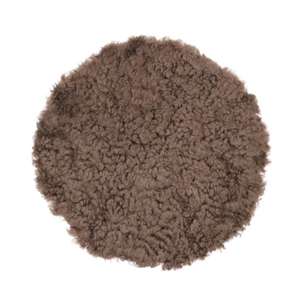 Short Wool Seat Cover | New Zealand | Ø34 cm Mushroom