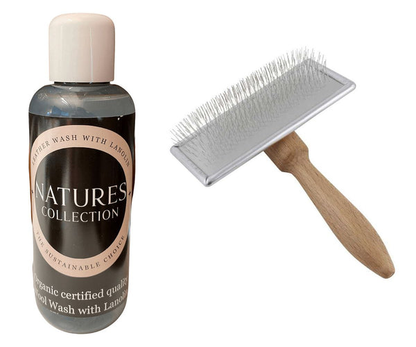 Set Washing Detergent + Sheepskin Brush