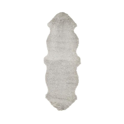  Double Sheepskin Rug | New Zealand | Short Wool curly | 170x60 cm Grey