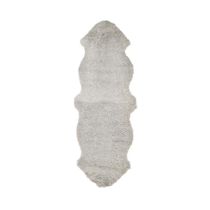 Doppeltes Lammfell | Kurzhaar | Neuseeland | 170x60 cm Grau