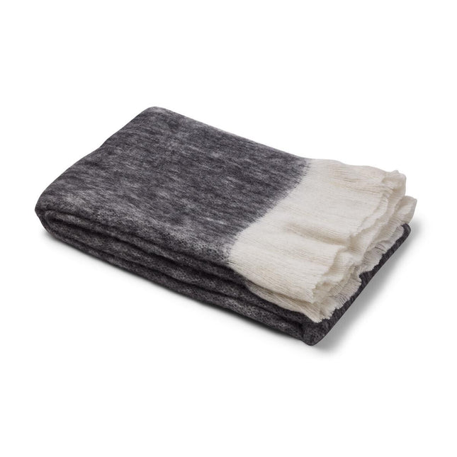 Throw of Mohair Wool | 130x170 cm Black