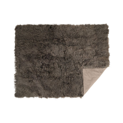 Throw of Curly Mongolian Sheepskin |140x180 cm Taupe