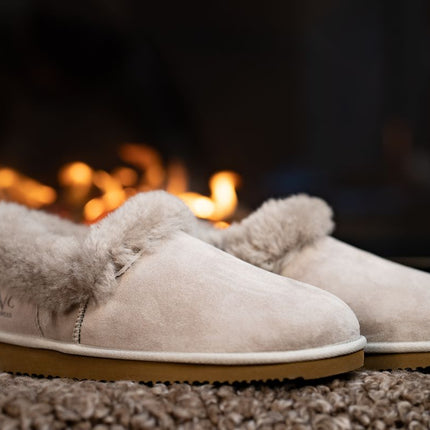 Hard Sole Slipper Light Grey