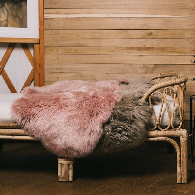 New Zealand Sheepskin | Long Wool | 90 cm Rose